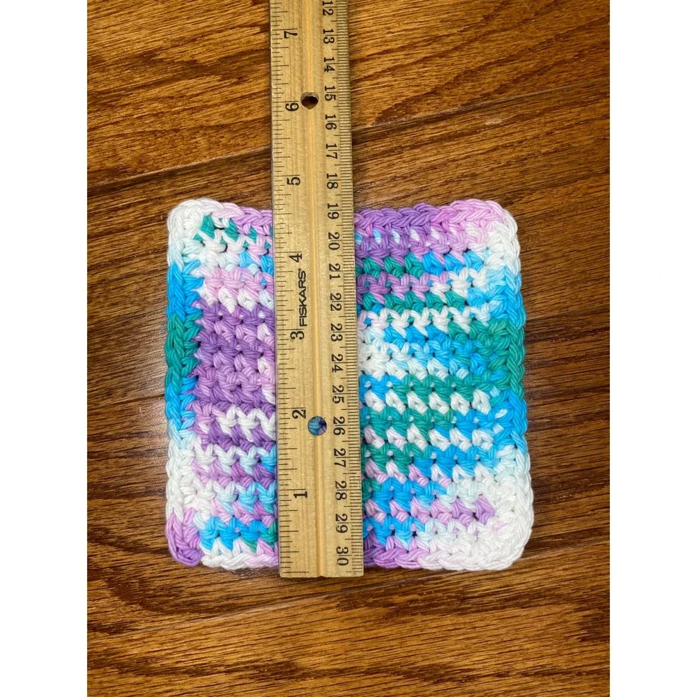 Set of 4 Handmade Crochet‎ Face Cloths